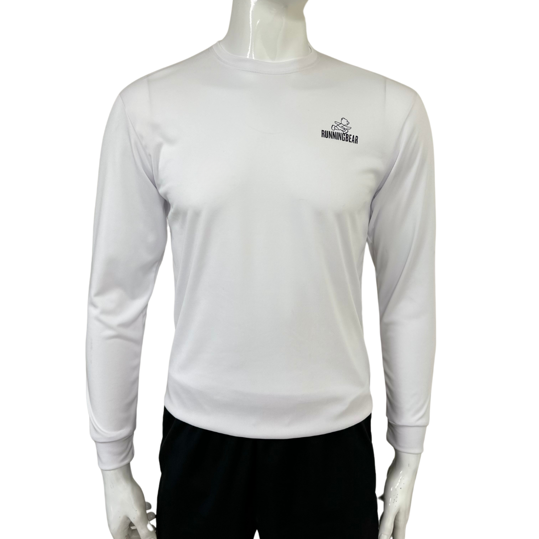 Running Bear Long Sleeve Top - White