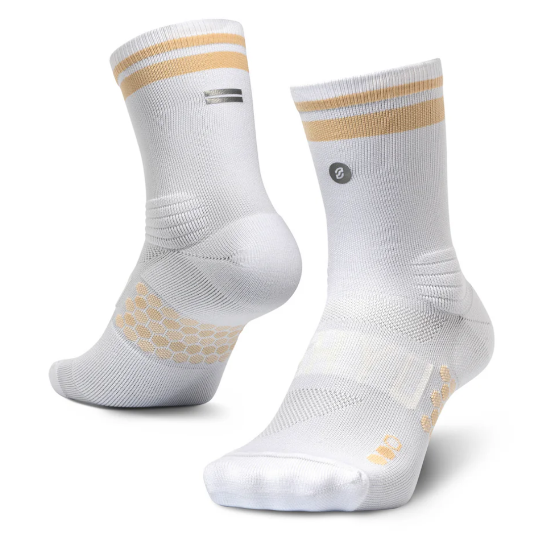 SHYU Racing Socks - Half Crew - White/Oat/Oat