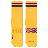 SHYU Racing Socks - Half Crew - Amber/ Eggplant/Claret
