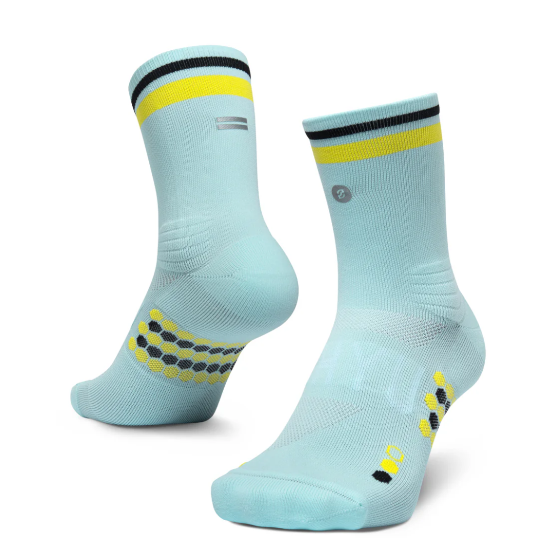 SHYU Racing Socks - Half Crew -Ciel/Yellow/Black