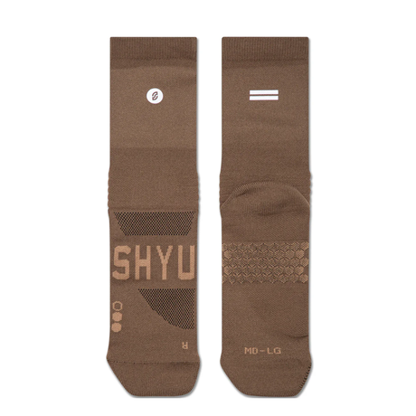 SHYU Racing Socks - Half Crew - Espresso/Espresso/Espresso