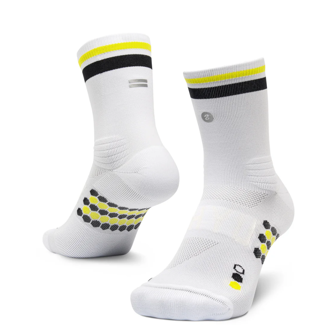 SHYU Racing Socks - Half Crew - White/Black/Honey