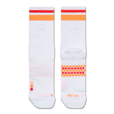 SHYU Racing Socks - Half Crew - White/Tangerine/Red