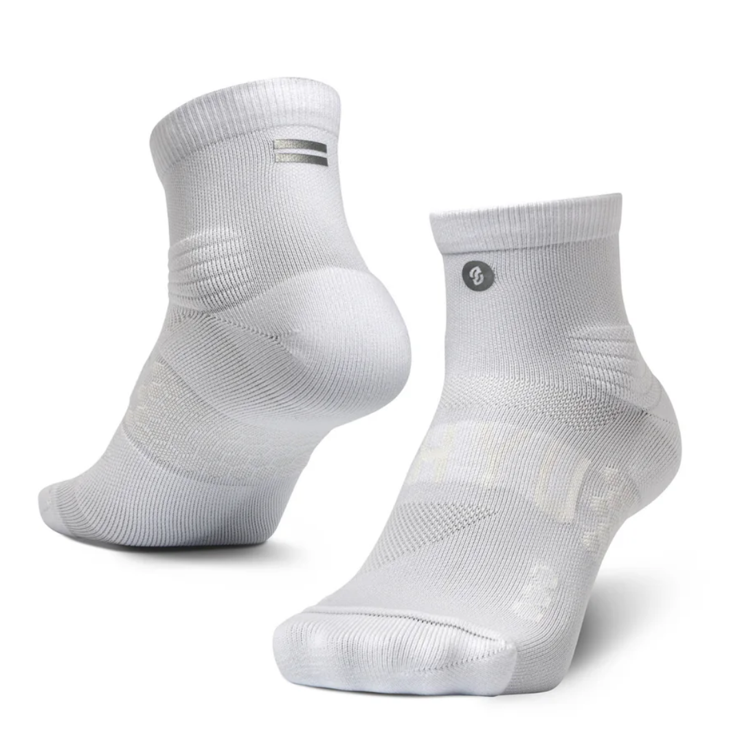 SHYU Racing Socks - Quarter Crew - White/White/White