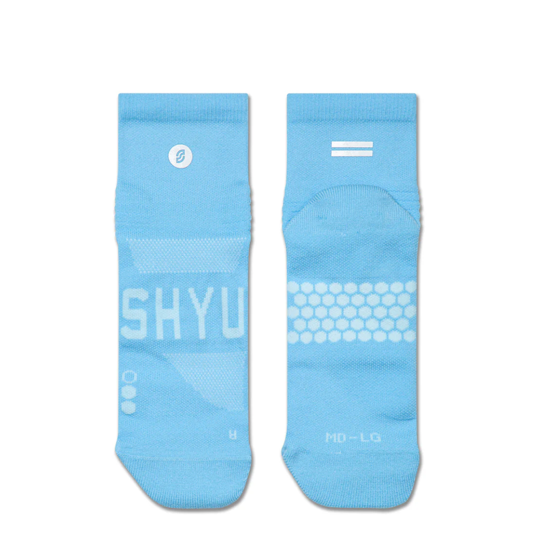 SHYU Racing Socks - Quarter Crew - Blue/Blue/Blue