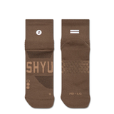 SHYU Racing Socks - Quarter Crew - Espresso/Espresso/Espresso