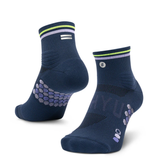 SHYU Racing Socks - Quarter Crew - Midnight/Mauve/Neon