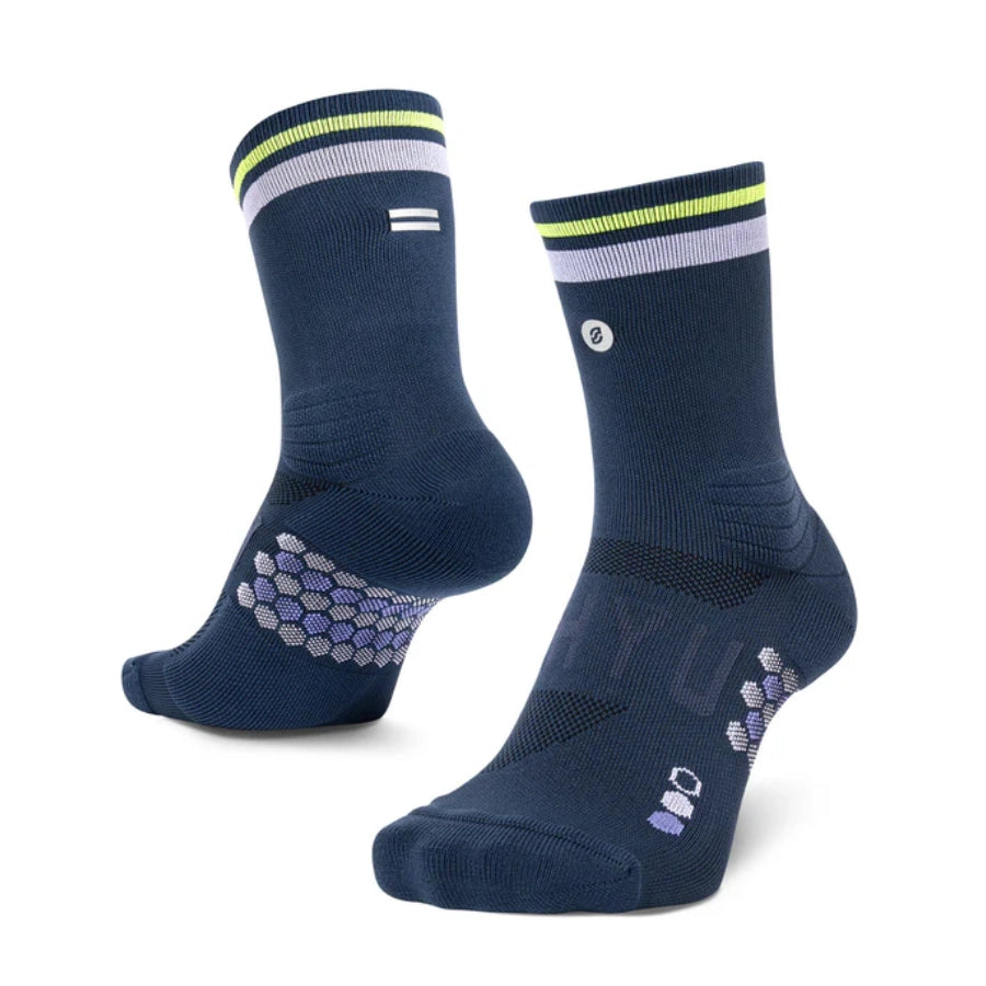 SHYU Racing Socks - Half Crew - Midnight/ Mauve/Neon