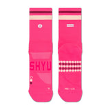 SHYU Racing Socks - Half Crew - Pink/ Plum/ Blush
