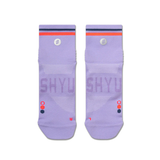 SHYU Racing Socks - Quarter Crew- Parma/Red/Graphite