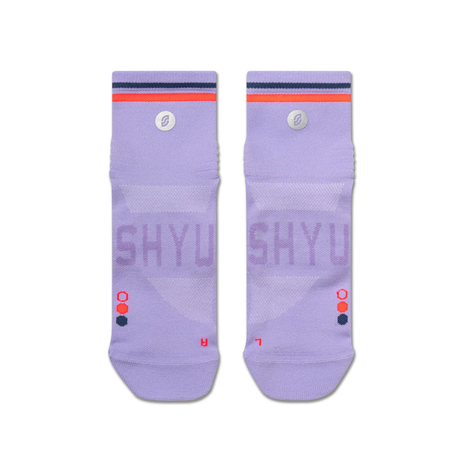 SHYU Racing Socks - Quarter Crew- Parma/Red/Graphite