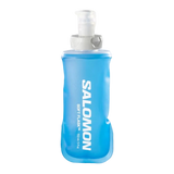 Blue Salomon soft flask on a white background