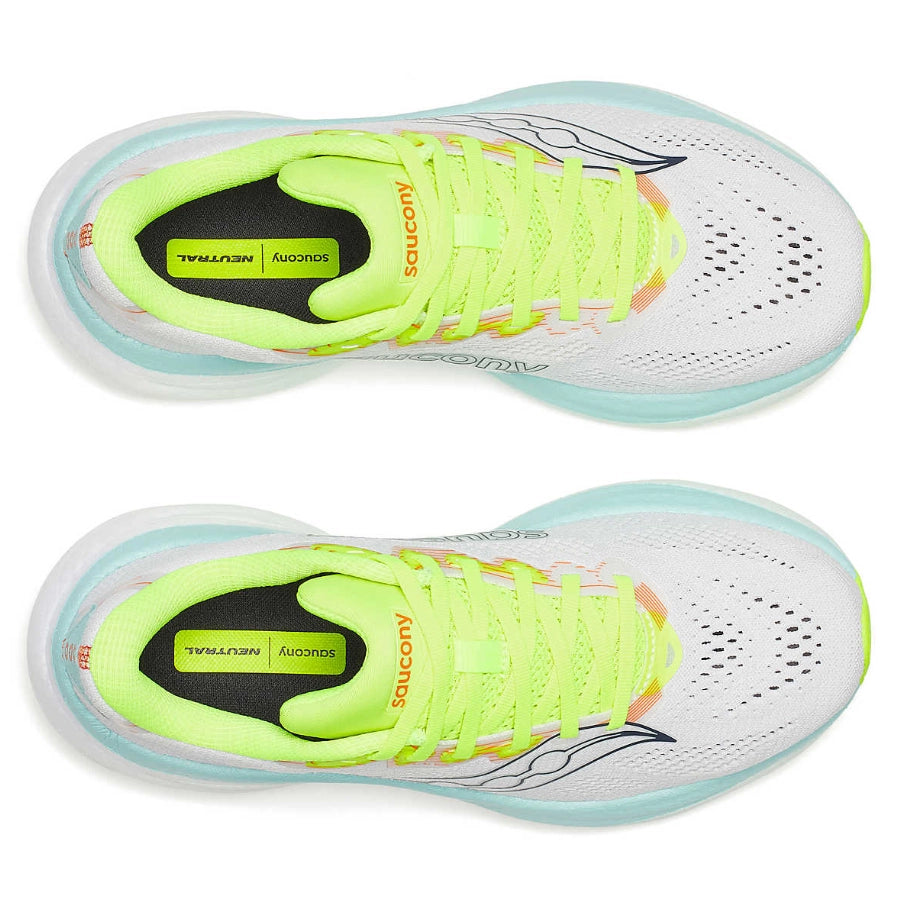 Saucony Womens Ride 19 White Splash