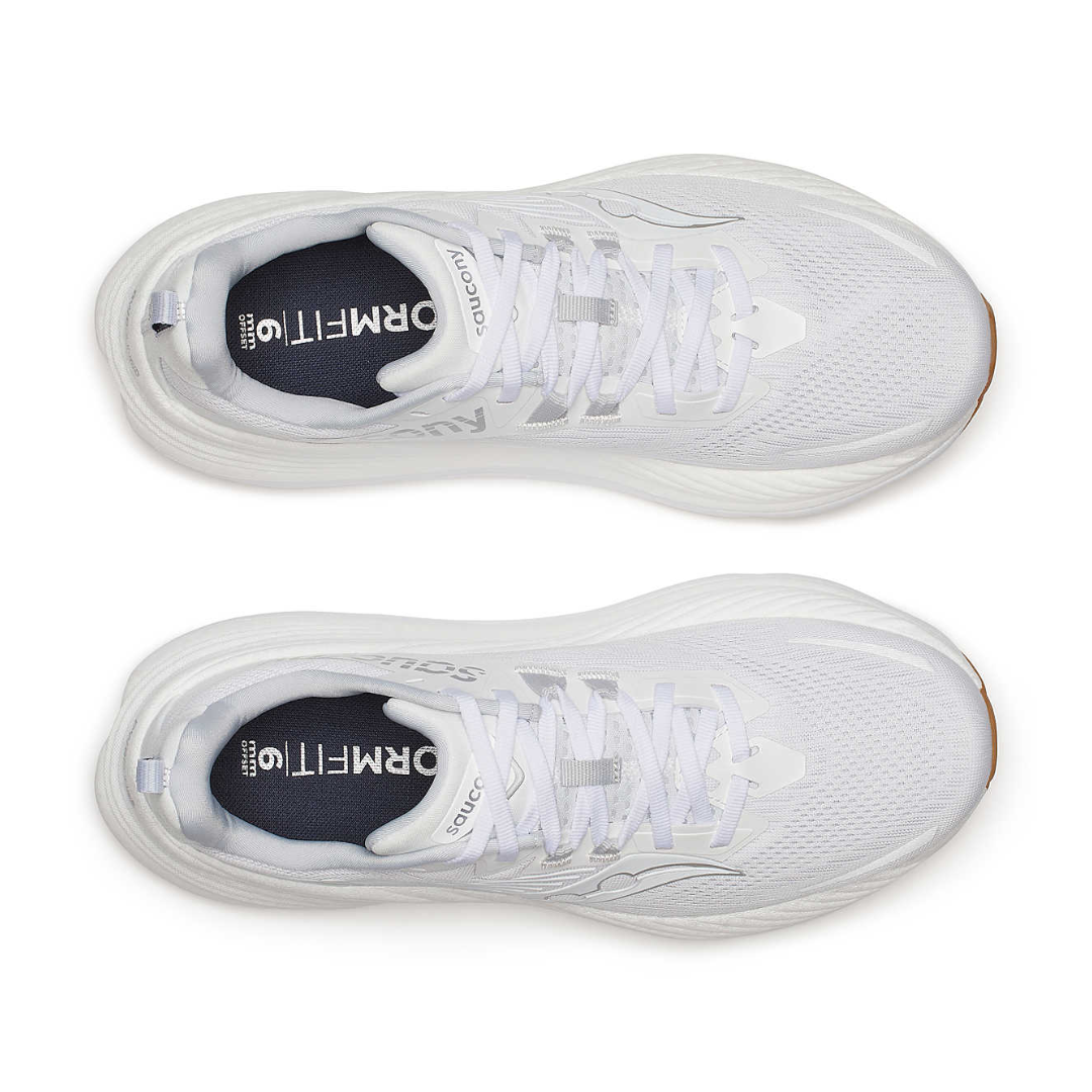 Saucony Mens Hurricane 24   White Silver 5