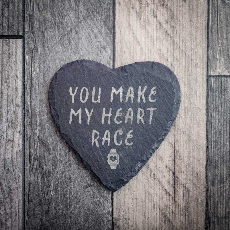 EllieBean Make My Heart Race Slate Coaster