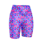 Happy Stride Fitted Shorts - Hexy Geomexy