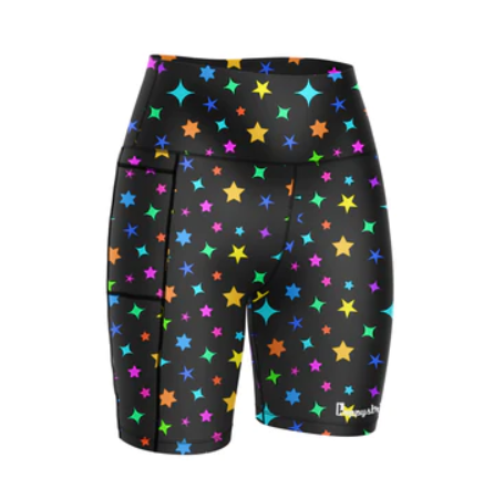 Happy Stride Fitted Shorts - Stars In Your Eyes