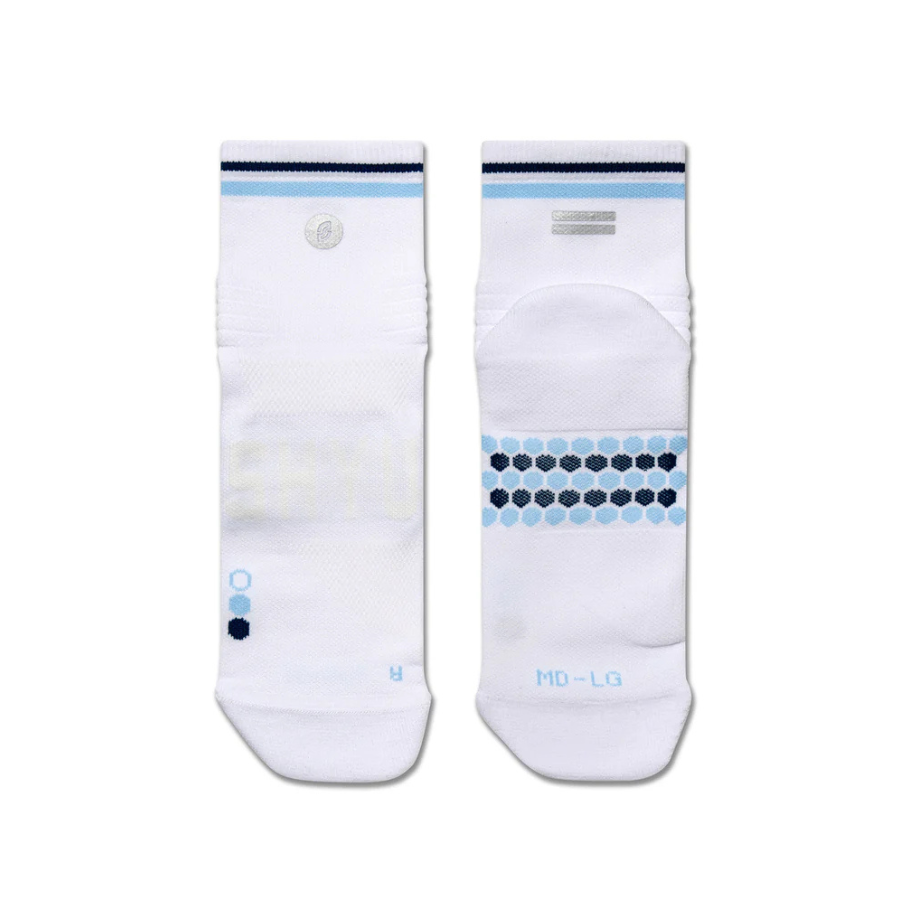 SHYU Racing Socks - Quarter Crew- White/Chapel/Hill