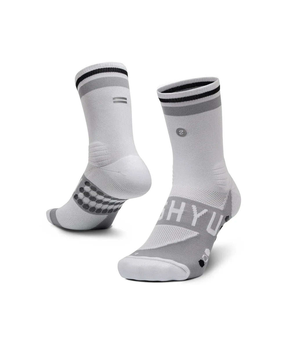 SHYU Racing Socks - Crew - White/Grey/Black