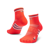 SHYU Racing Socks - Quarter Crew- Poppy/ White/Pencil