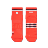 SHYU Racing Socks - Quarter Crew- Poppy/ White/Pencil