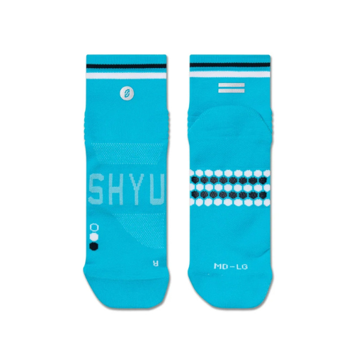 SHYU Racing Socks - Quarter Crew- Lakeside/White/Night