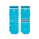 SHYU Racing Socks - Quarter Crew- Lakeside/White/Night
