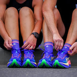 SHYU Racing Socks - Half Crew -Blue/Blush/ Apricot