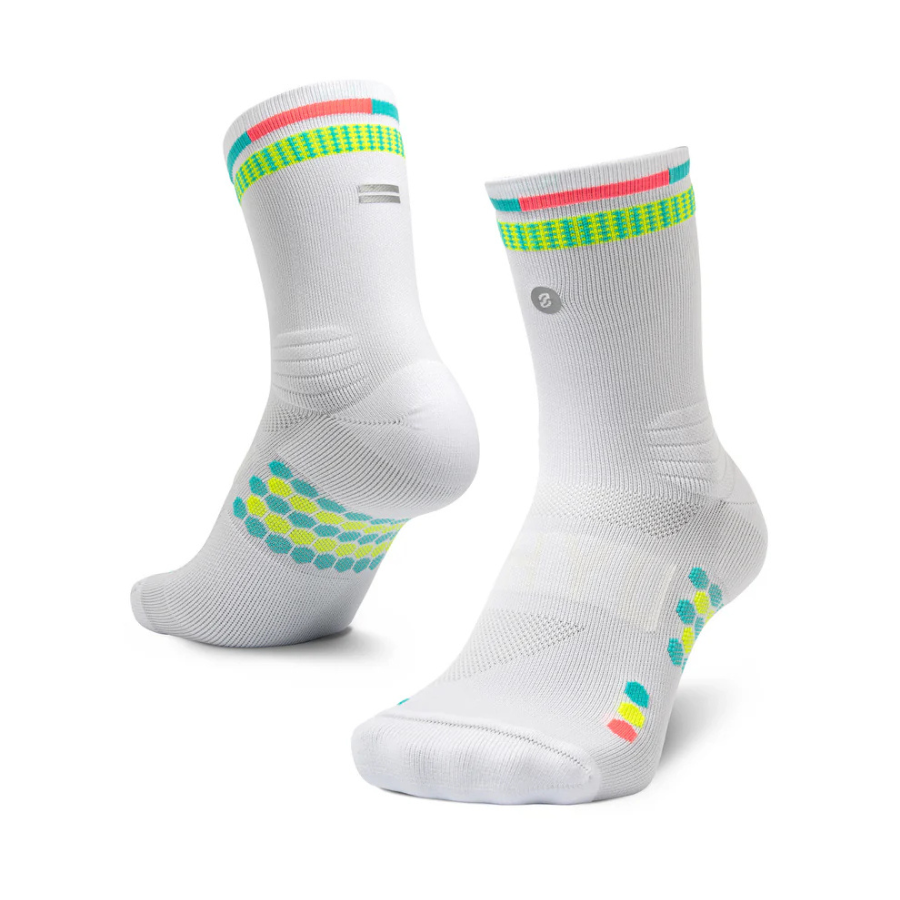 SHYU Racing Socks - Crew - White/Polka/Reef