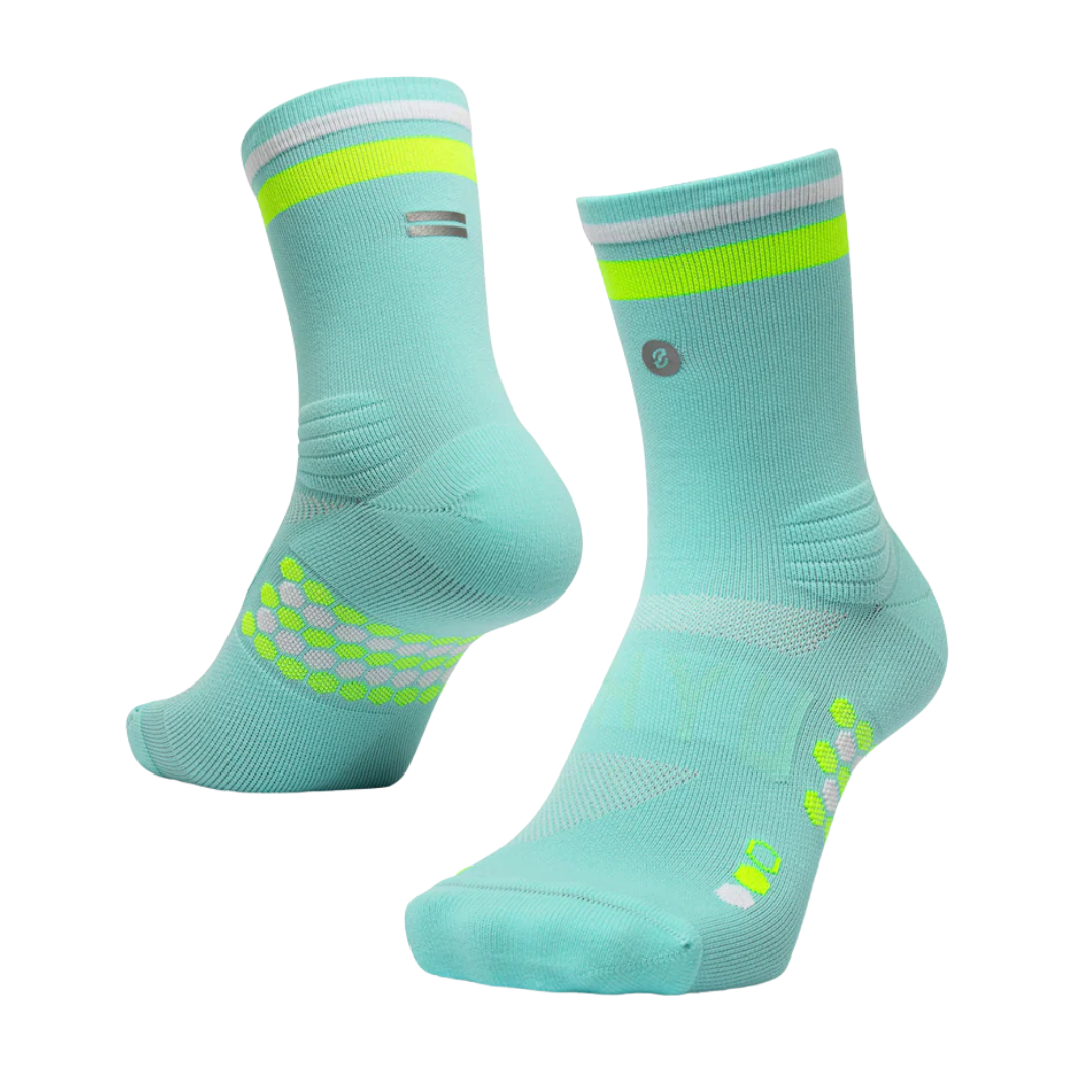 SHYU Racing Socks - Half Crew - Electric/Volt/White