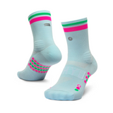SHYU Racing Socks - Half Crew - Foam/Pink/Green