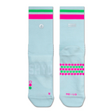 SHYU Racing Socks - Half Crew - Foam/Pink/Green