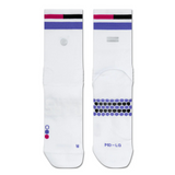 SHYU Racing Socks - Half Crew - White/Lavender/Magenta
