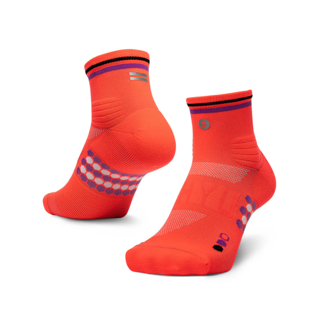 SHYU Racing Socks - Quarter Crew - Taiyo/Purple/Black