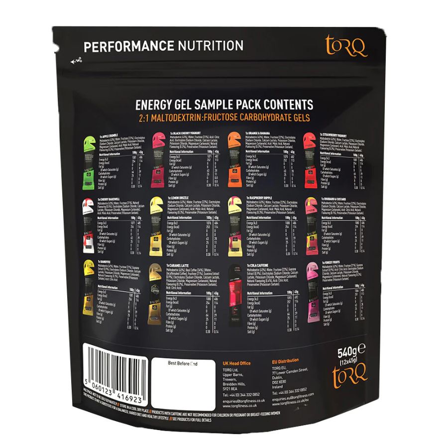 Torq Energy Gel Sample Pack - 12 Gels