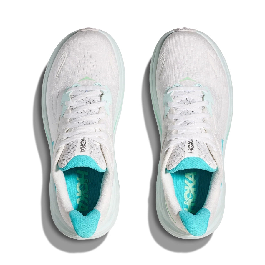 Womens Clifton 10 Wide White Cielo Blue