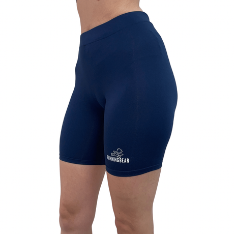 Running Bear Lycra Shorts Unisex Navy (8in)