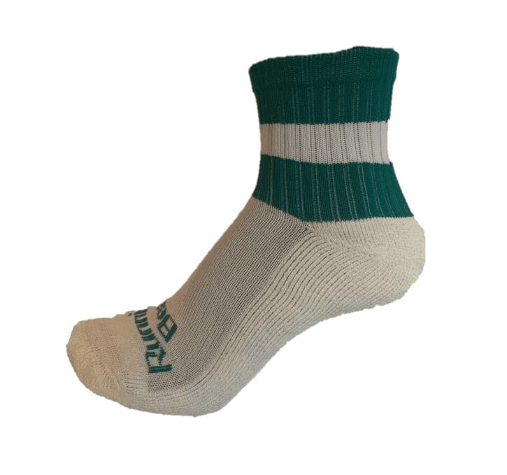 Running Bear Socks Green & White