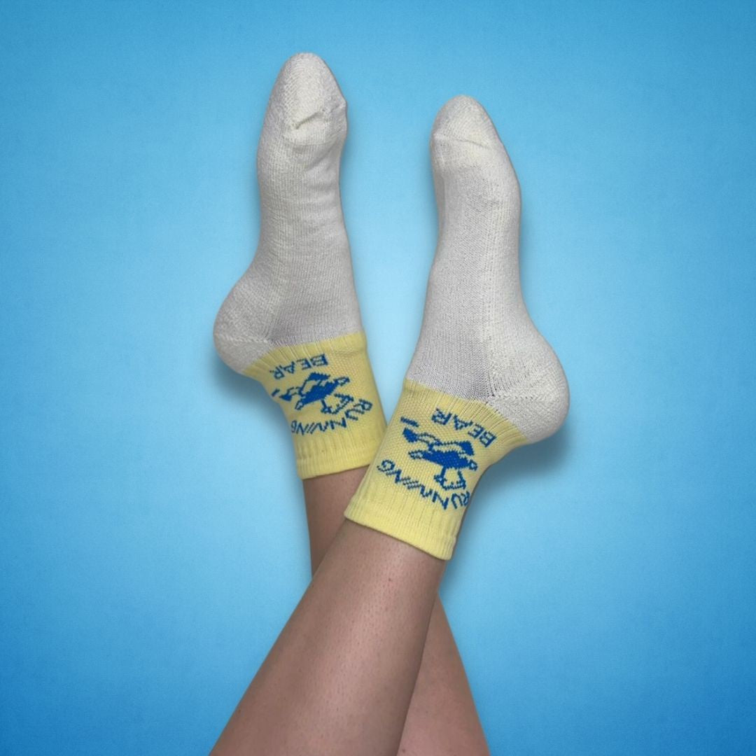 Running Bear Socks - Custard