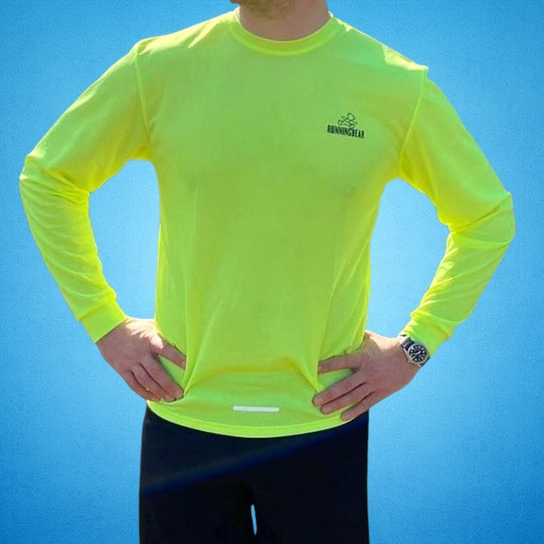 Running Bear Mens Fluorescent Yellow Top