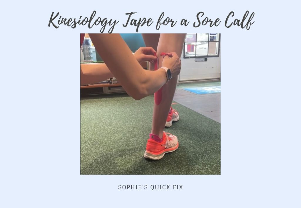Kinesiology Tape for a Sore Calf
